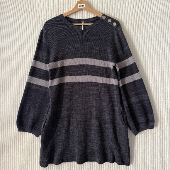 Free People Dresses & Skirts - Free People On Your Team Sweater Mini Dress Pockets Size XS